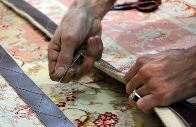 افزایش مقاومت حاشیه فرش با شیرازه