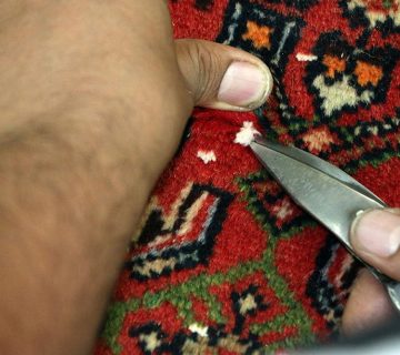 رفع سوختگی فرش دستبافت -قالیشویی ابریشم